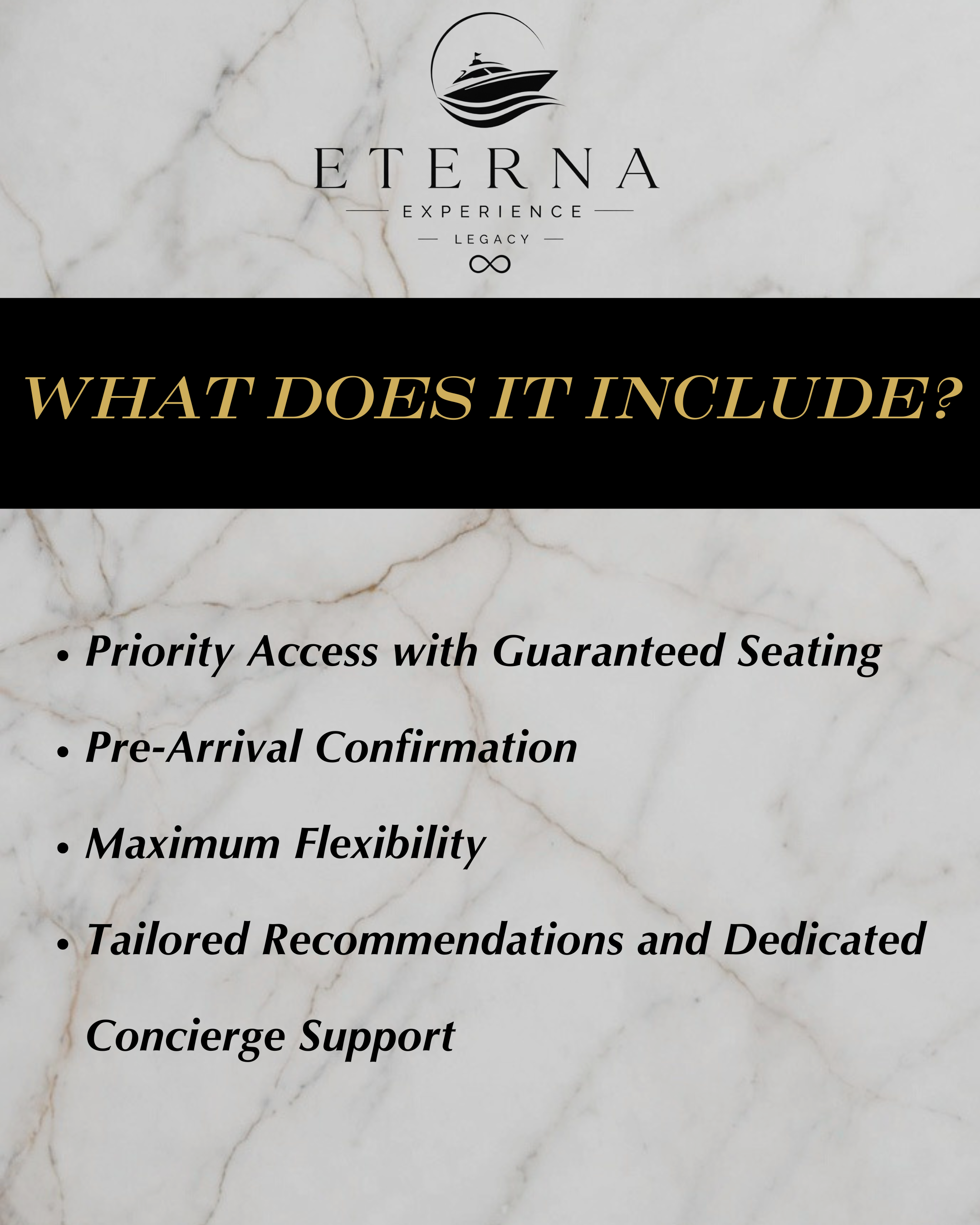 Restaurant Access – Guaranteed Reservation